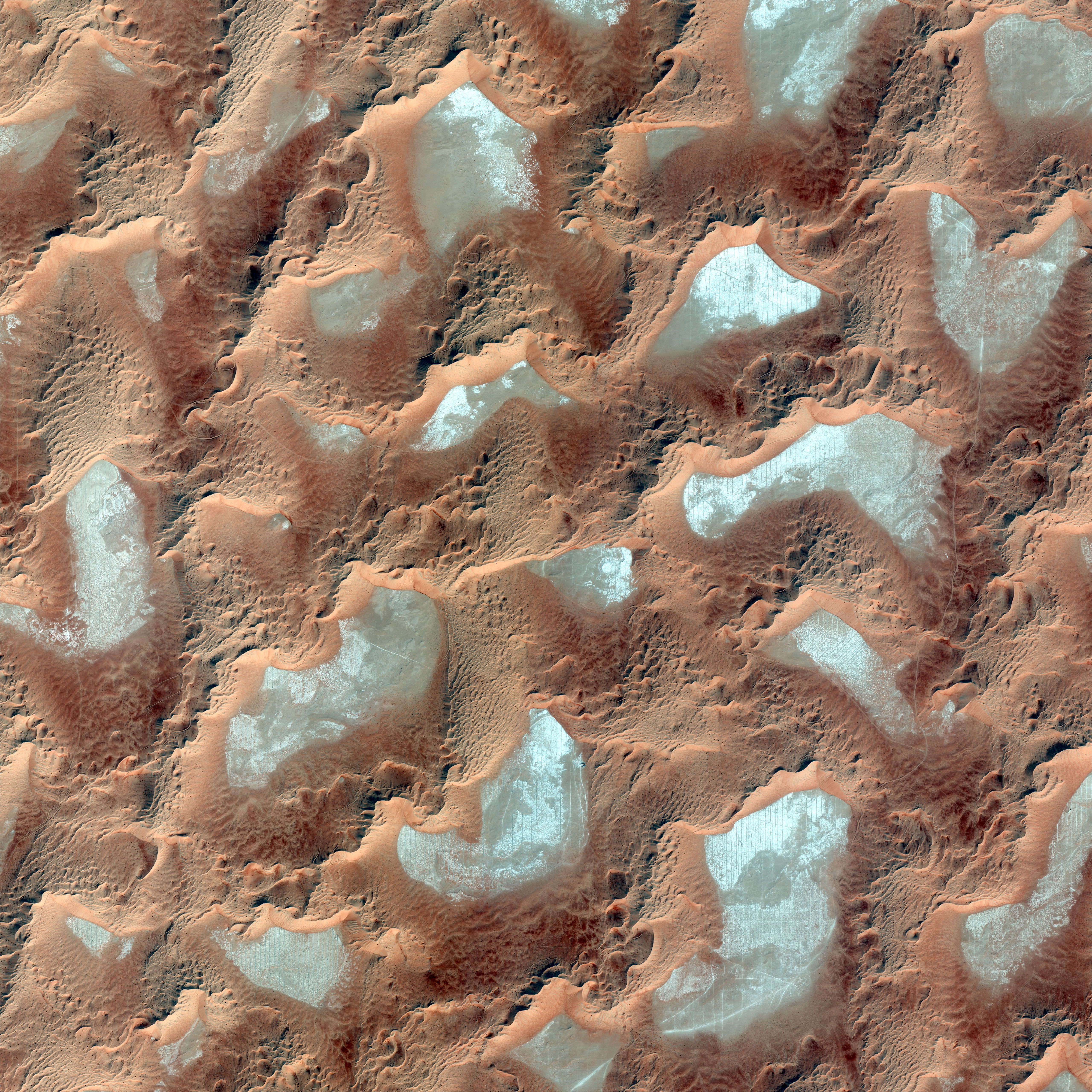 High-resolution satellite view of Rub' al Khali, Saudi Arabia